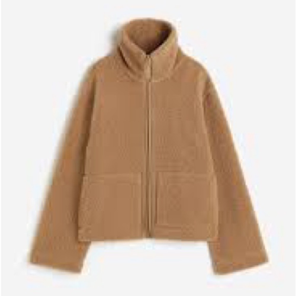 H&M Teddy Tan Fleece Jacket size M